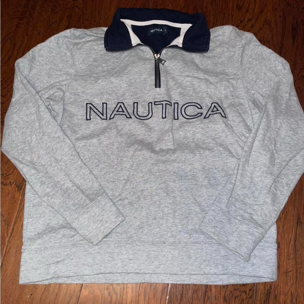 Nautica Navy and Gray Zip-Up Jacket